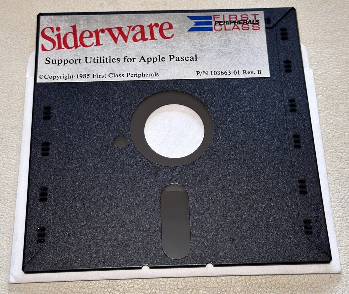 Vtg Apple II 5.25” Floppy Disk Siderware Support Utilities For CP/M & Pascal