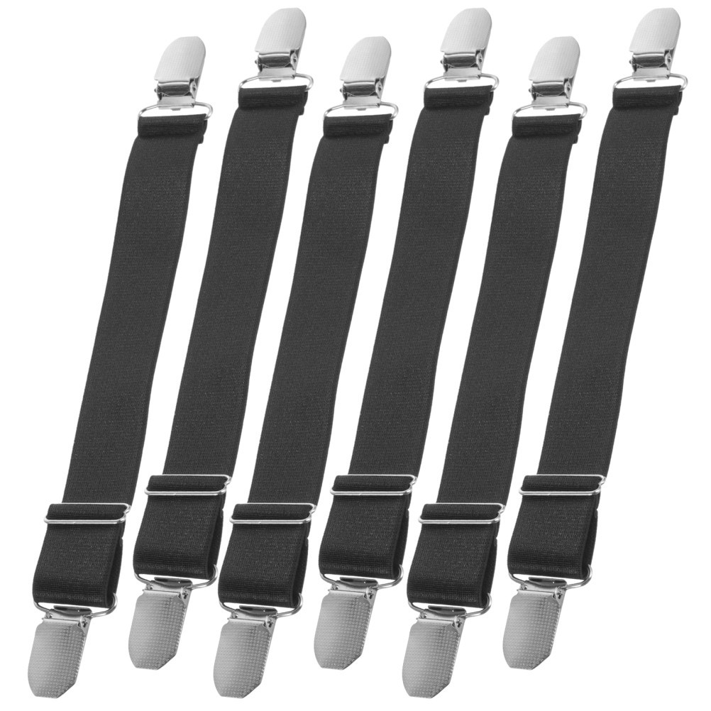 6 Pcs Elastic Band for Mattress Clip Straps Adjustable Boot Pants