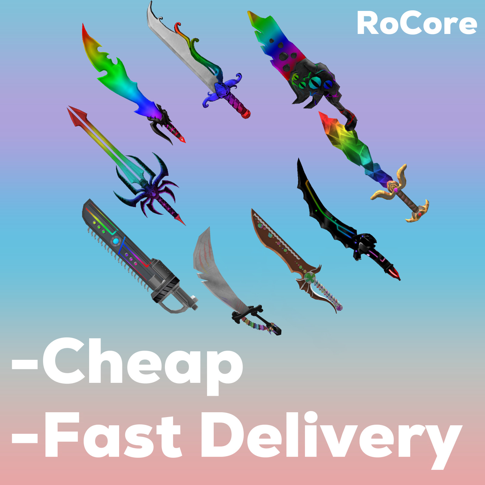 Murder Mystery 2 (MM2) Full Chroma Knife Set