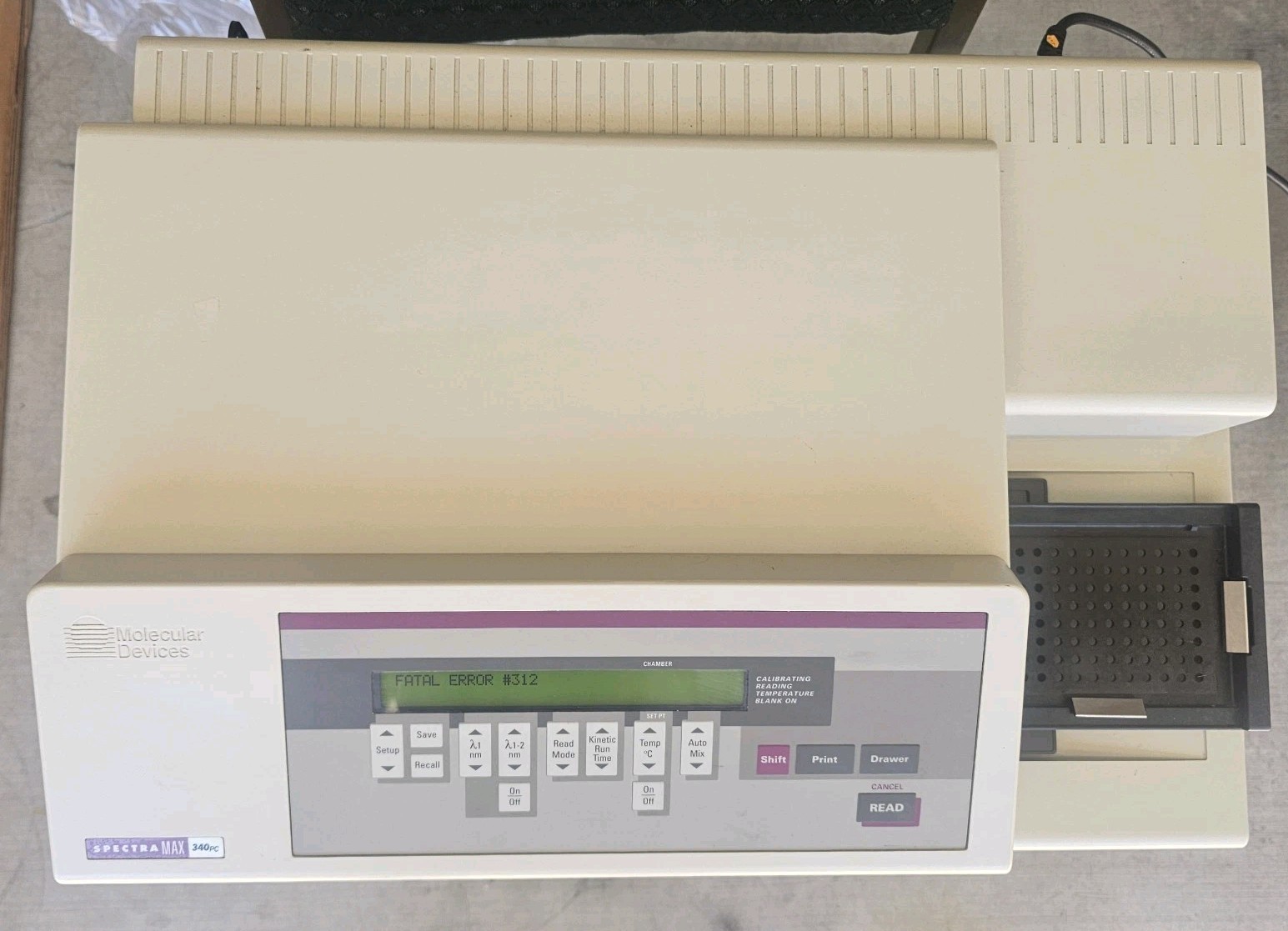 Molecular Devices SpectraMax 340PC 384 Plate Reader~ Fatal Error