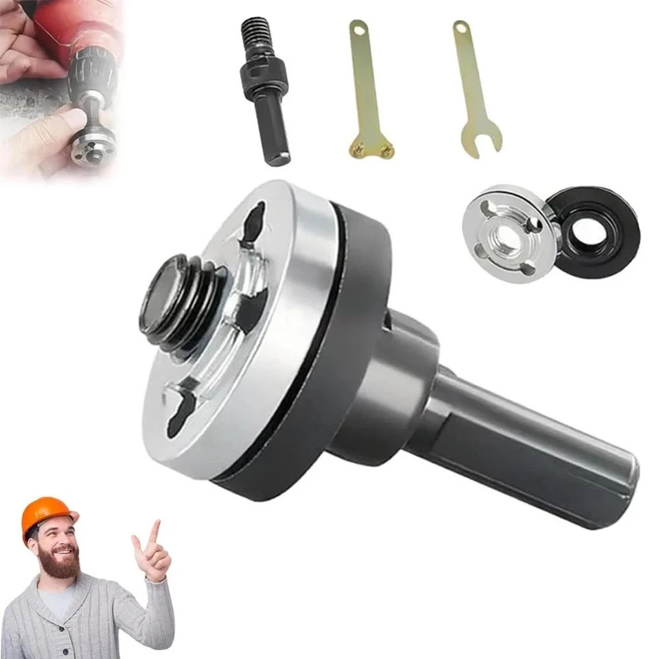10mm 5Pcs Drill to Angle Grinder Adapter Set – Variable Rod Converter Tool