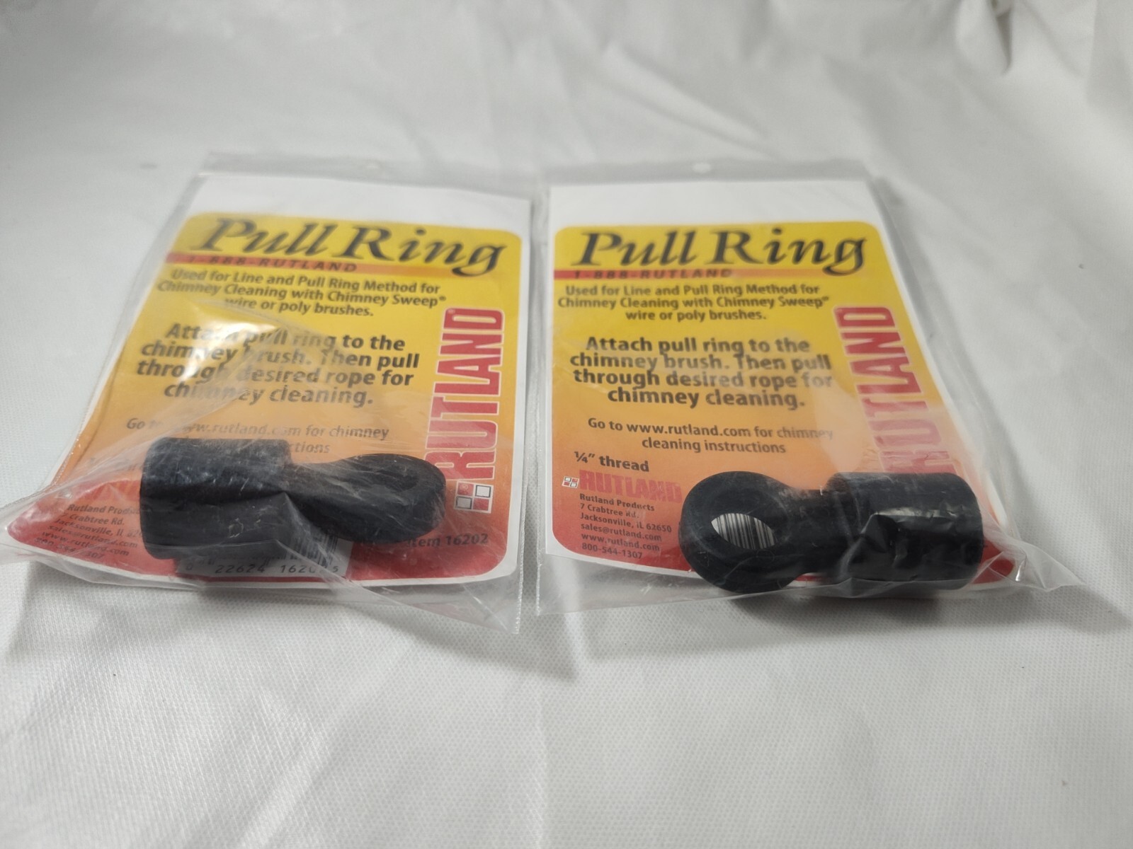 Rutland Pull Ring 1/4 "Thread For Line and Pull Ring Method (Pack Of 2)
