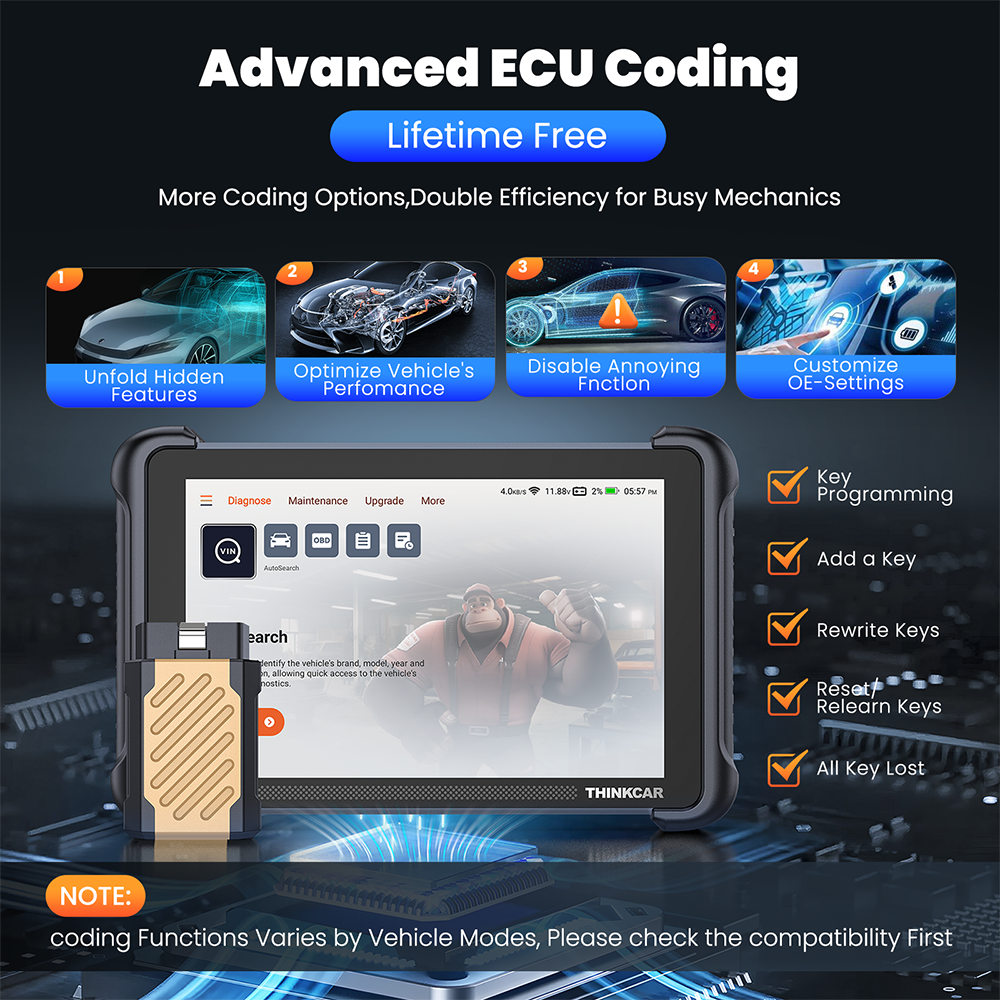 2025 ThinkScan 689BT Bidirectional Full System OBD2 Car Diagnostic Scanner Tool