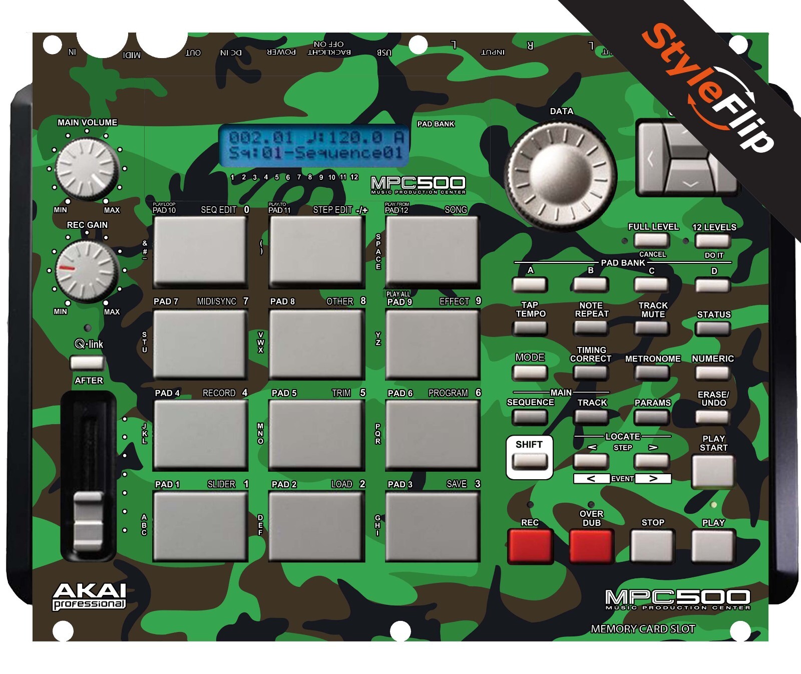 Akai MPC-500  | Green Camo | Protective Decal | StyleFlip Skins