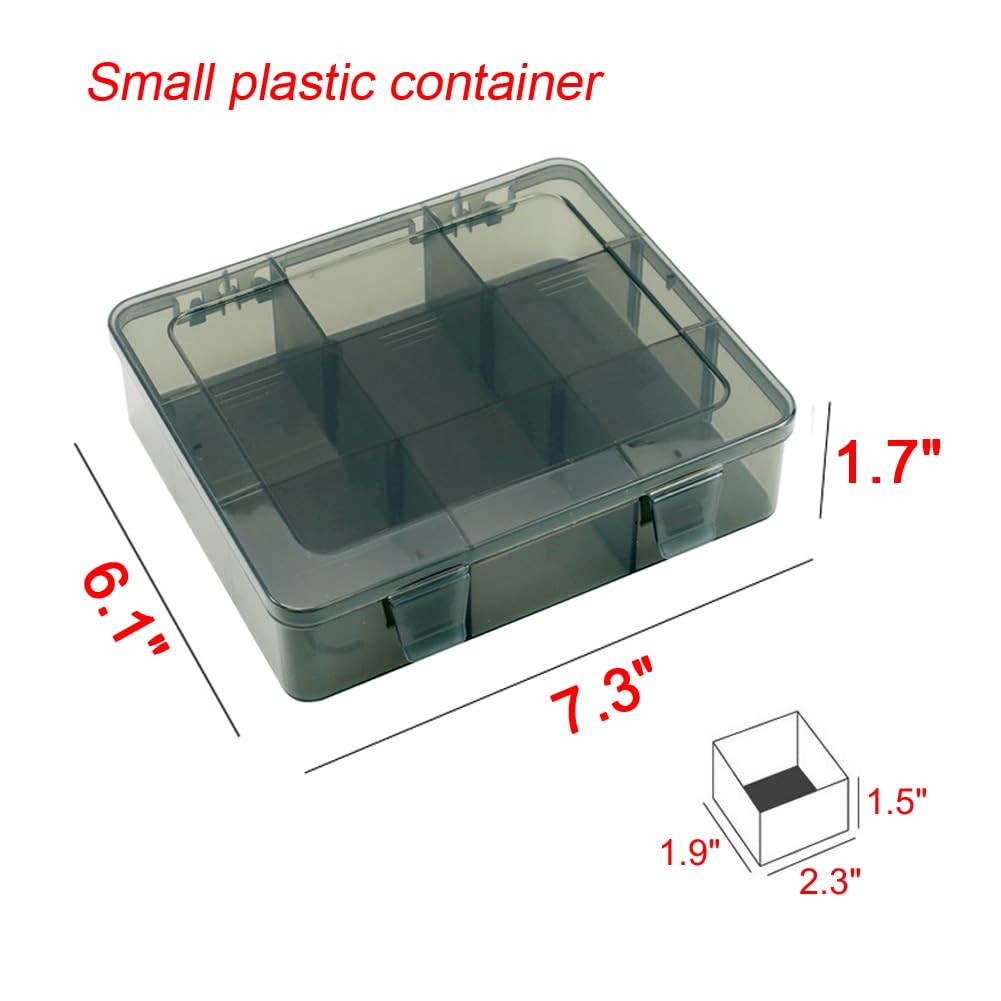 Vidifor 9 Grids Art Craft Supply Organizer 9 1 Pack, Translucent grey