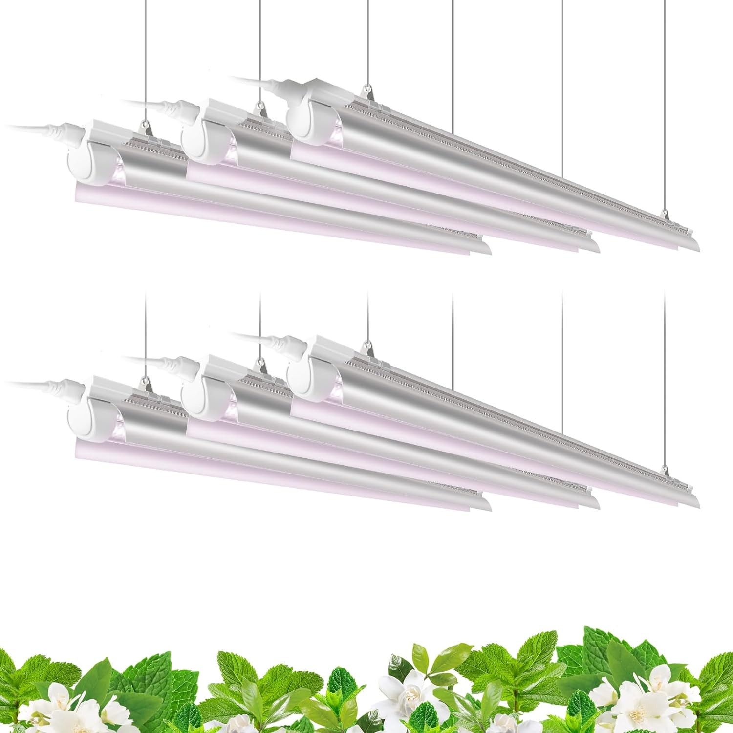 Barrina 4FT T8 Plant Grow Light, 252W(6 x 42W, 1400W 4FT, Pinkish White