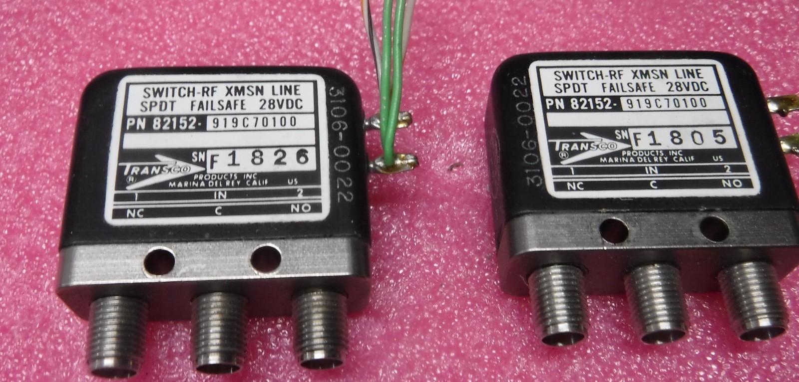 TRANSCO 82152 RELAYS  LOT OF 2   FREE SHIPPING
