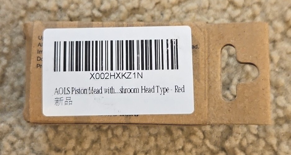 AOLS Piston Head with Ball Bearing Mushroom Head Type - Red