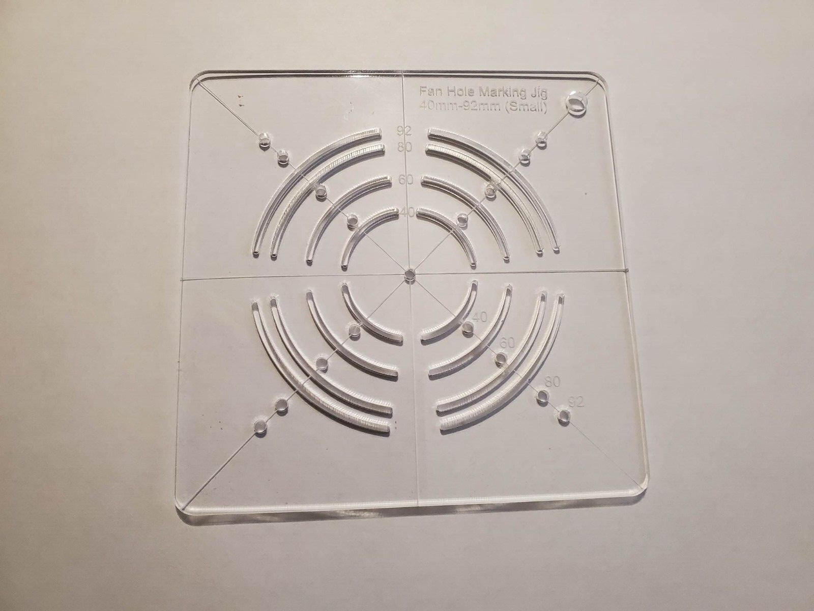 Acrylic PC Fan Placing Trace Template *ANY SIZE*