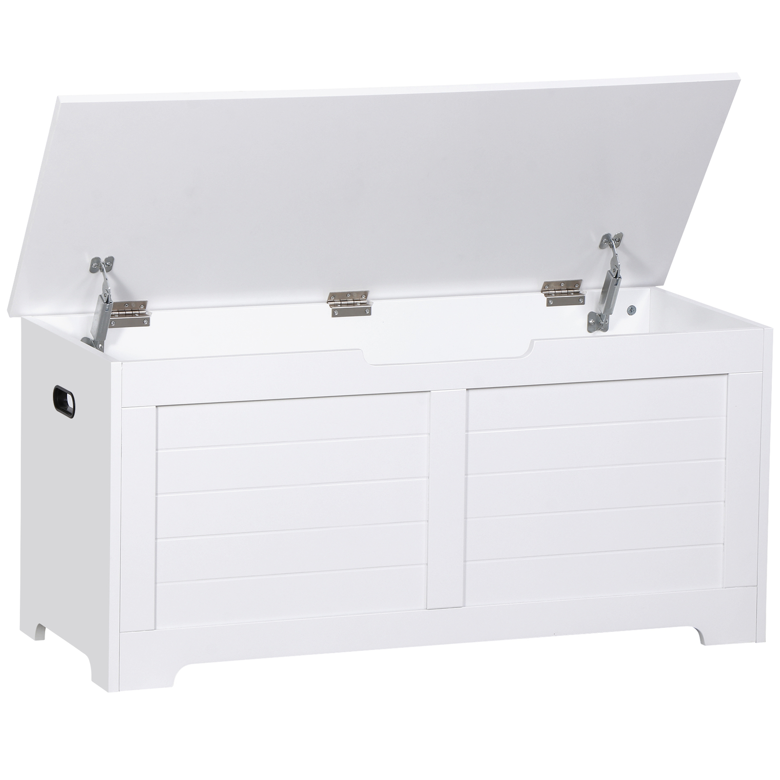 Storage Chest Storage Trunk with 2 Safety Hinges Storage Bench Shoe Bench White