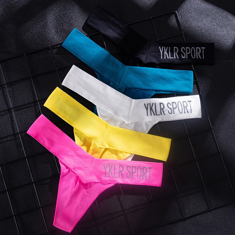 5 Packs Lot Sexy Womens Panties Thongs G string Briefs Sports Workout Underwear