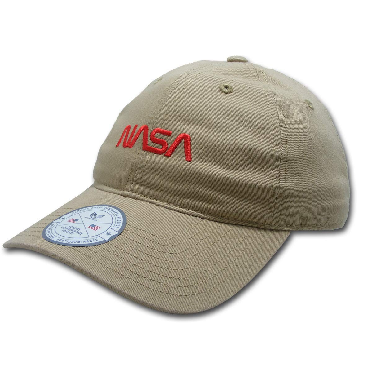 Rapiddominance NASA Relaxed Caps, Worm, Khaki One Size, Beige