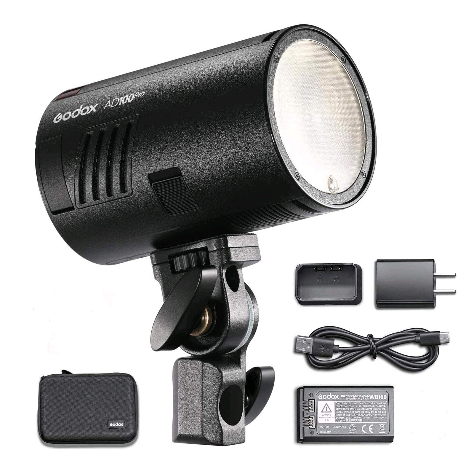 Godox AD100Pro Pocket Studio Flash Light Photography Light OLED Screen 5800K