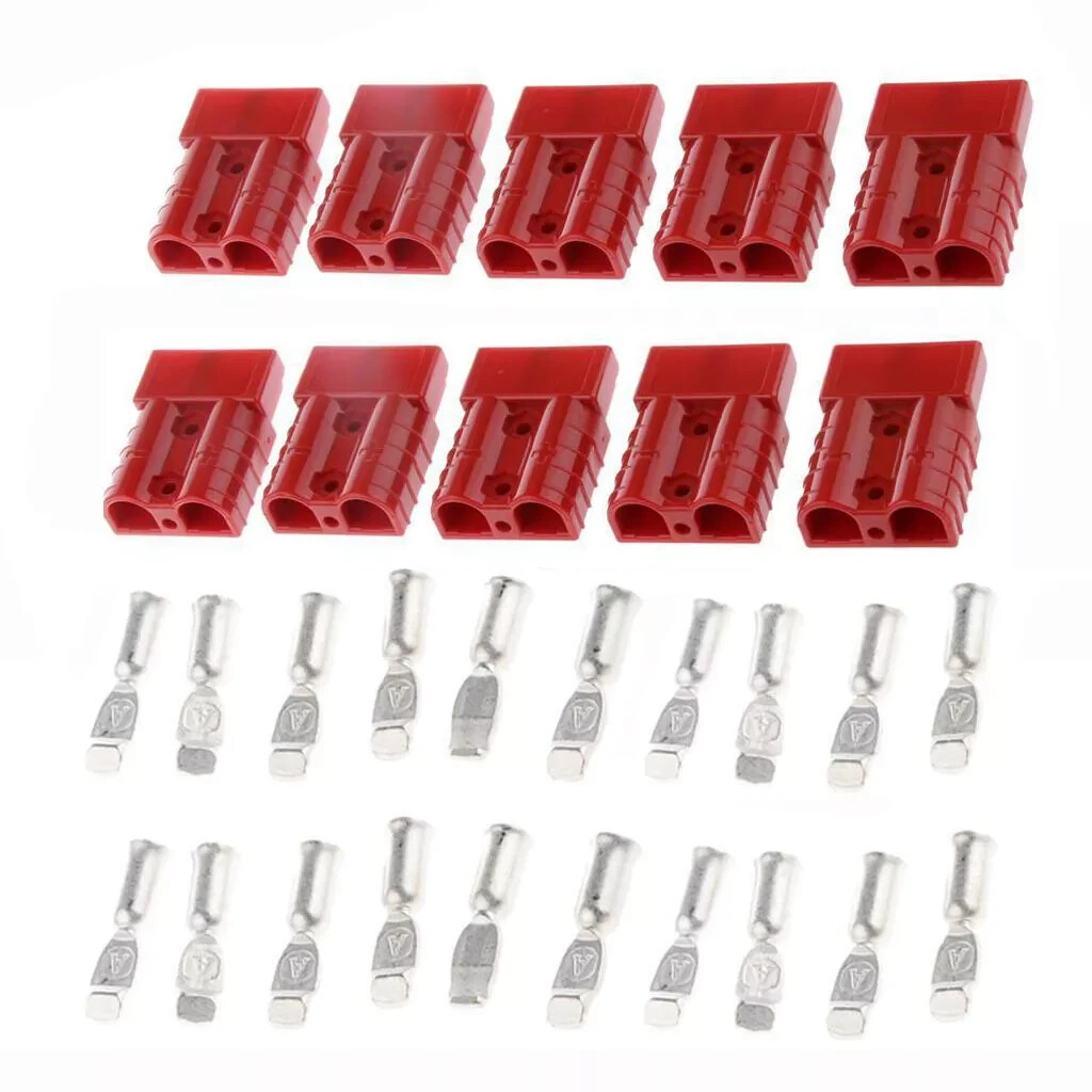 10pcs Red 50A Battery Quick Connect Winch Connector Plug Power Supply