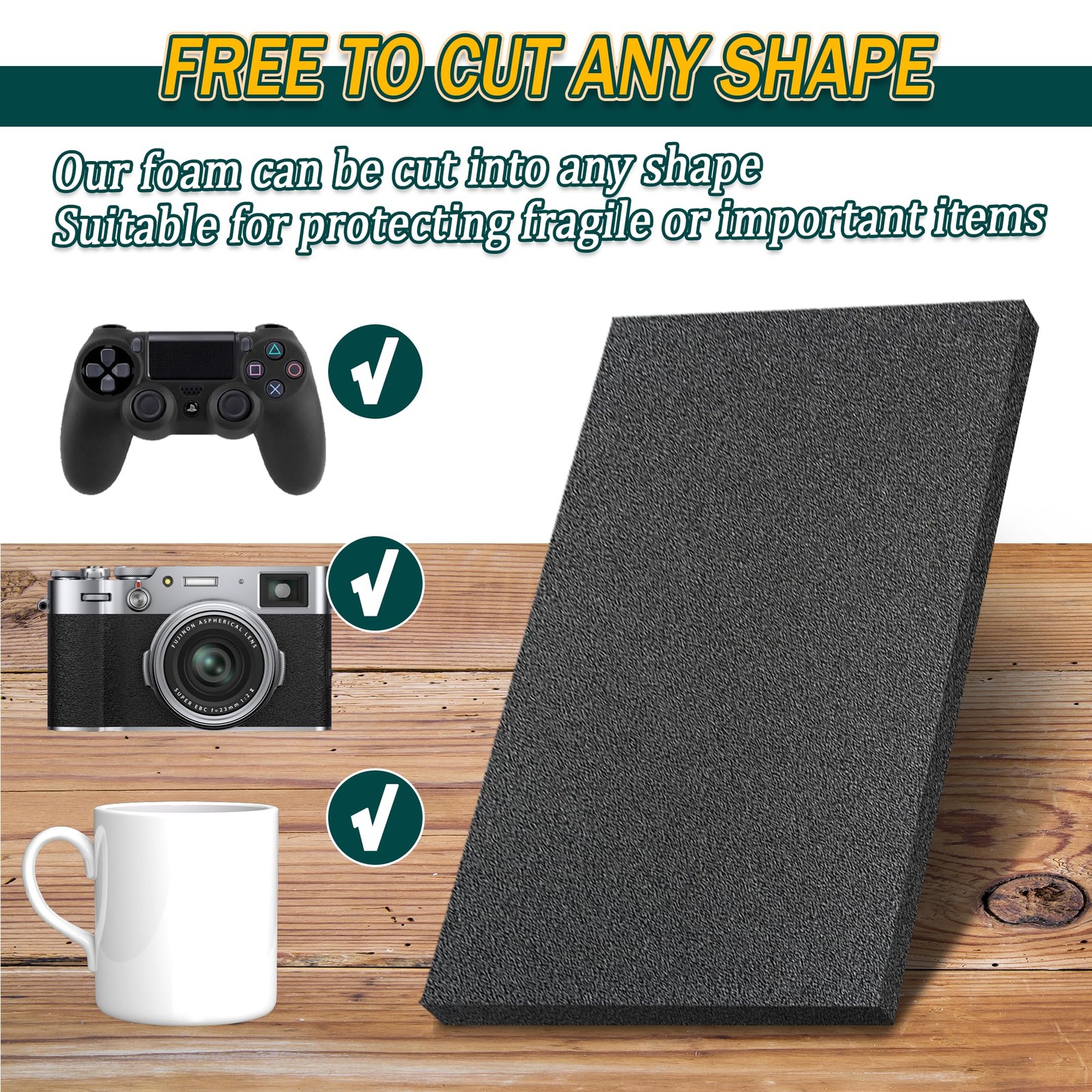 Polyethylene Foam Pads for Packing Foam Sheets Black Cuttable High Density Cu...