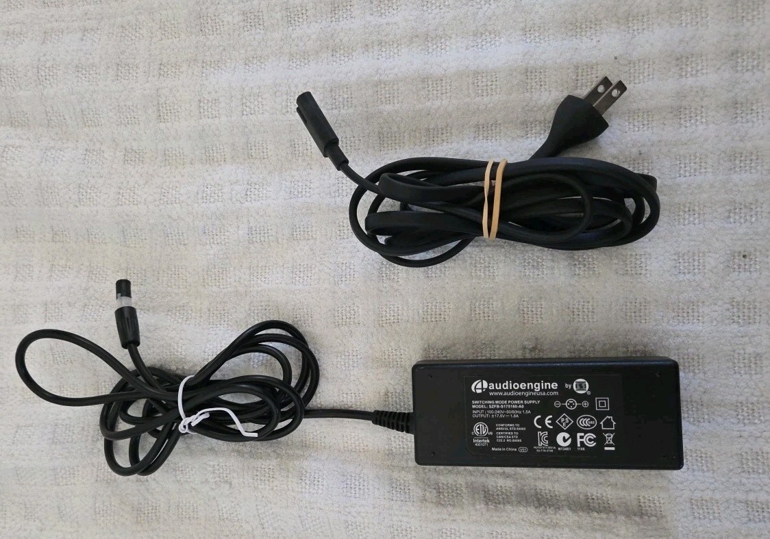 Audioengine A2+ HD3 Active Speaker Power Cord Adapter Transformer 17.5V1.8A 3pin