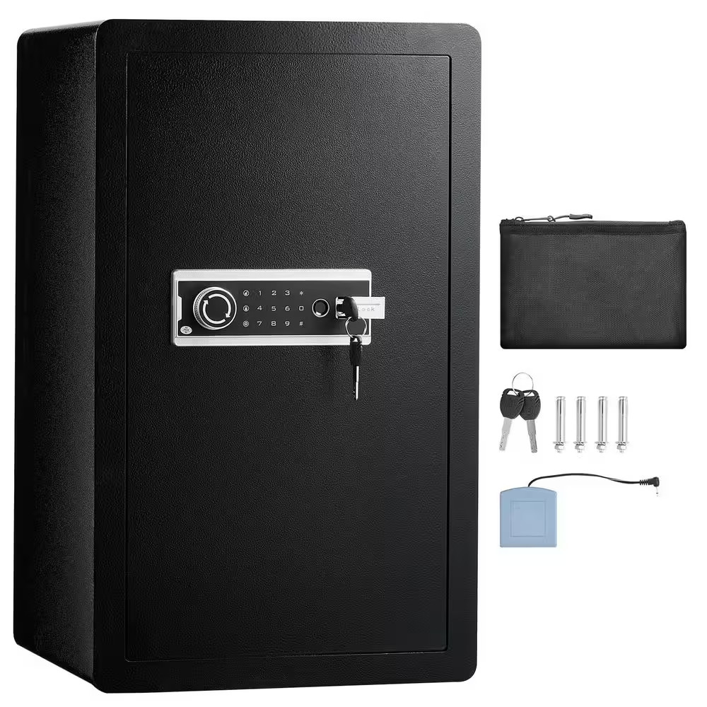 Single Door Safe Box, 4.0 Cu. Ft. Safe Lock Box with Fireproof Bag and 2 Shelves