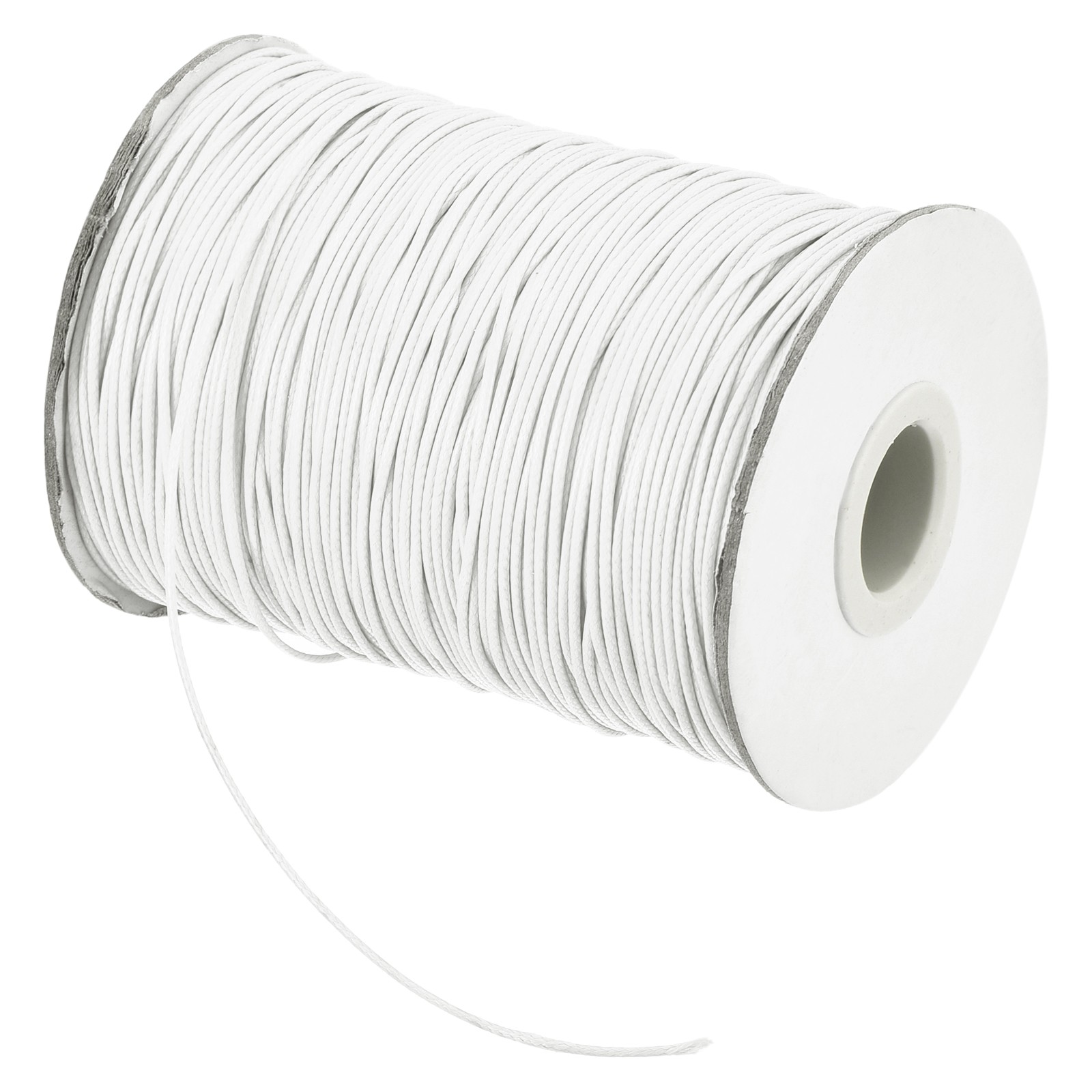 White 1mm Waxed Cord 175 Yard Wax Bead Thread String for Jewelry Making