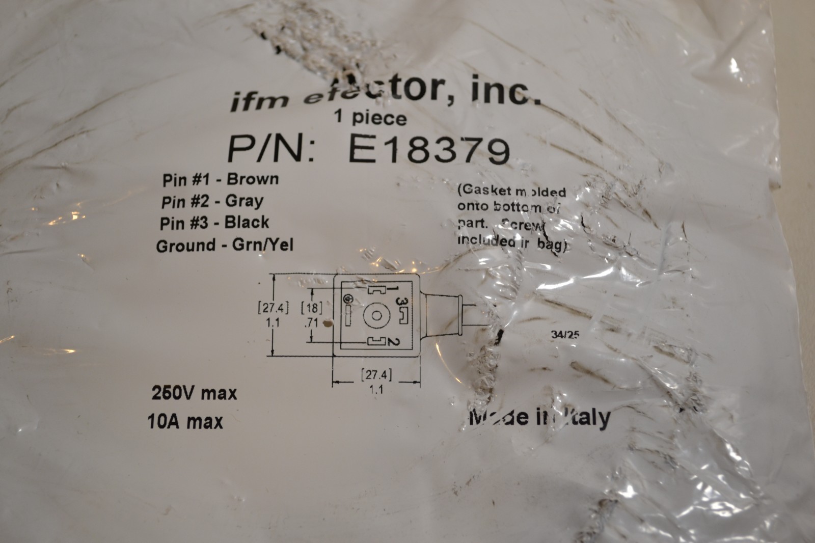 ifm efector P/N: E18379 Cable