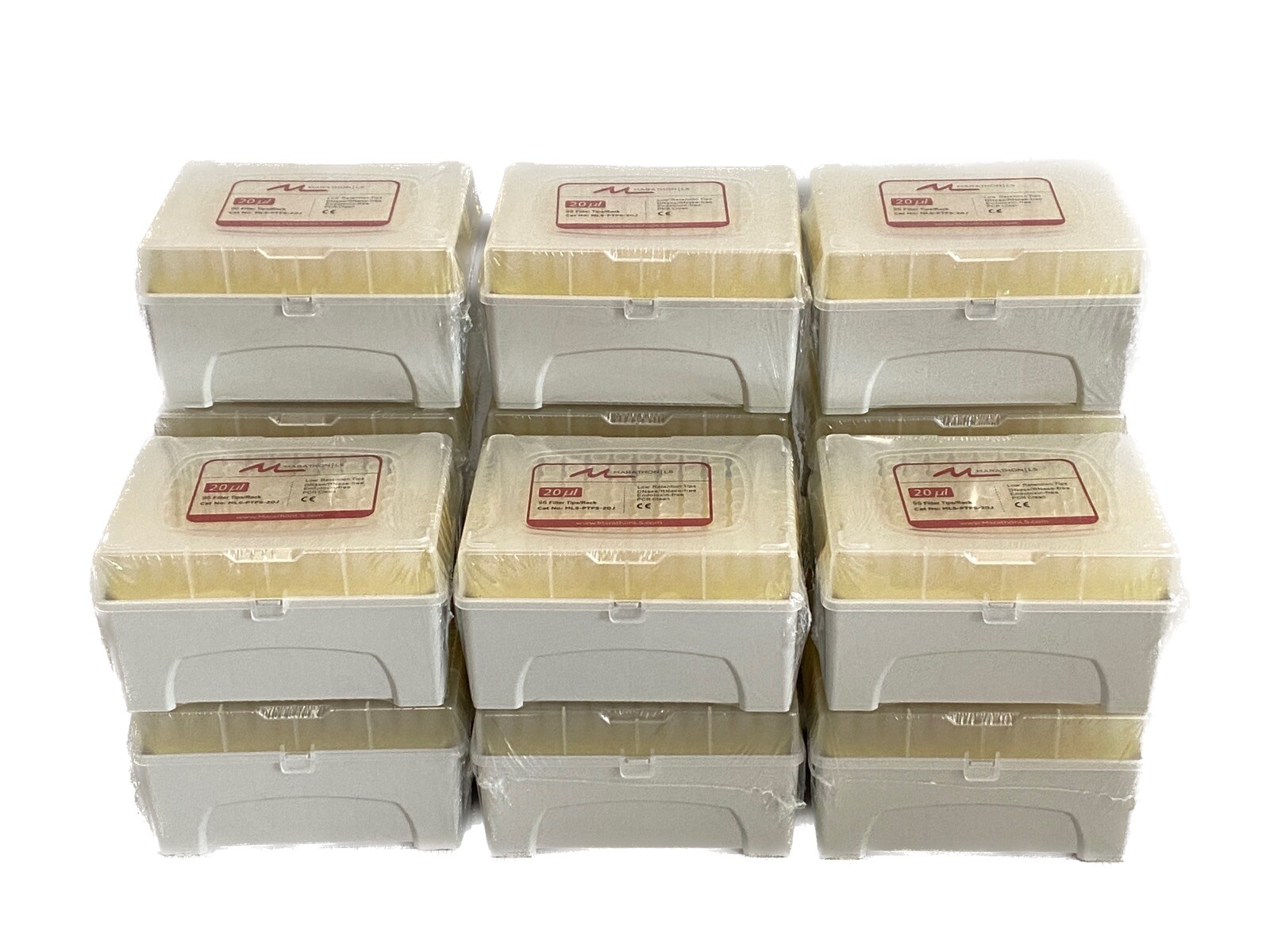 (1440) MARATHON 20uL Low Retention Filter Pipet Tips PCR 15x96/Rk MLS-PTFS-20J