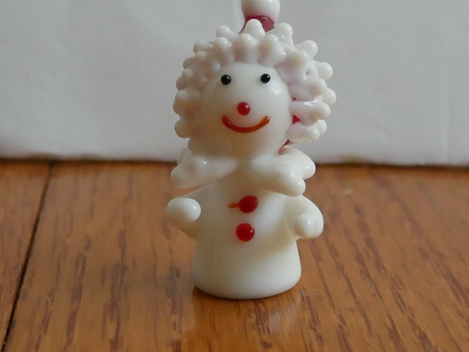 Mrs. Santa Claus Glass Snowman Excellent Condition Made in USA