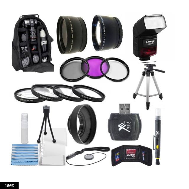 Accessory Kit (Lens Filters Backpack) For Canon EOS Rebel T7i SL3 4000D 800D T7