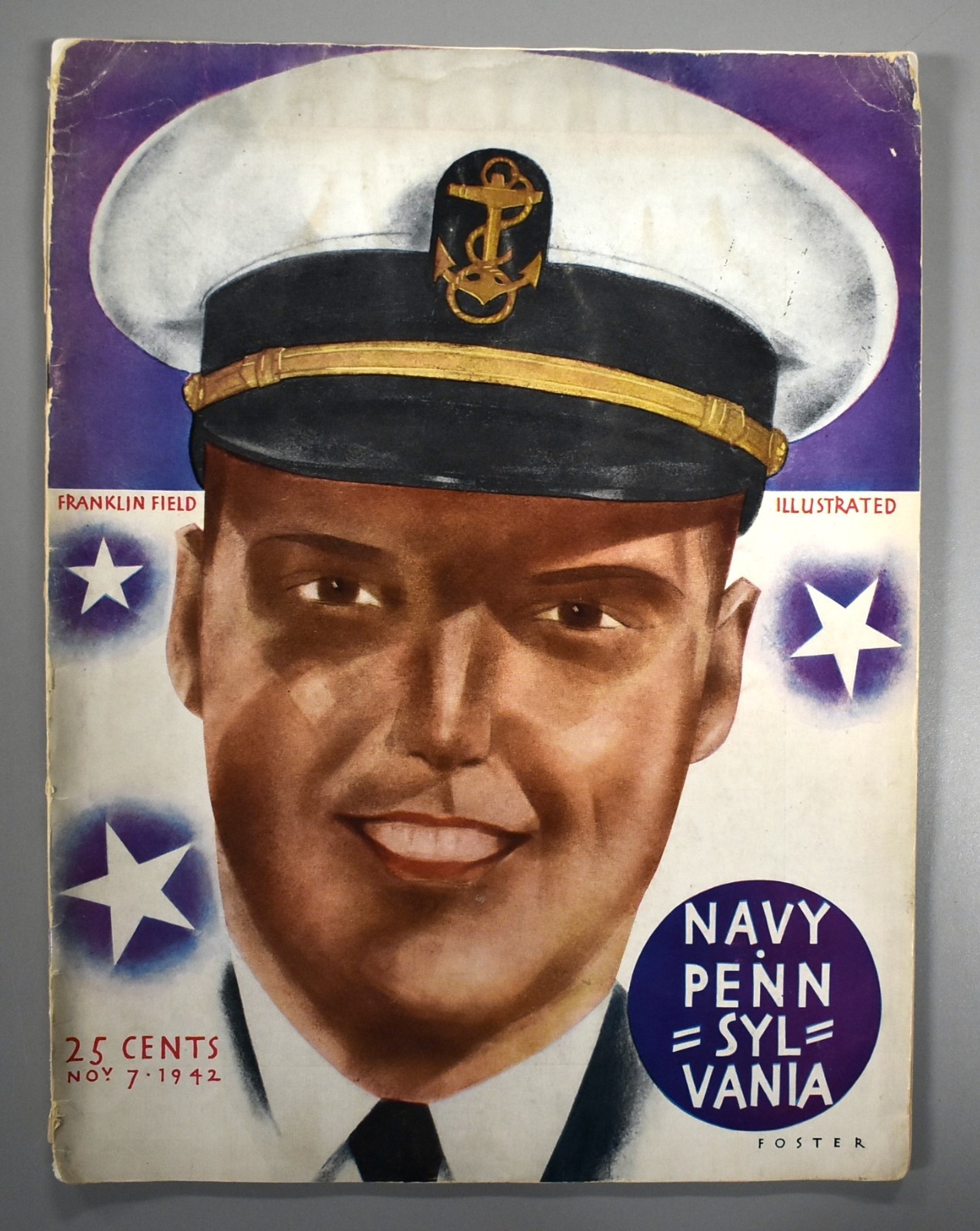 Navy vs Pennsylvania November 7th 1942 Official Game Program Football