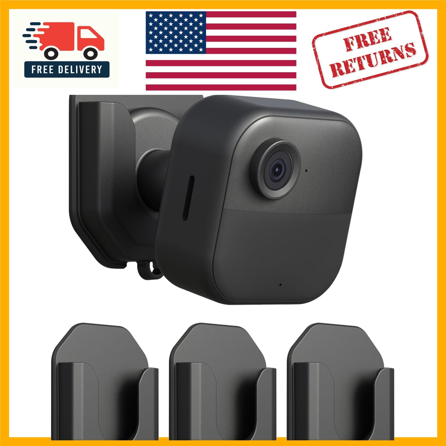 Secure 3-Pack Wall Mount Bracket for Blink Cameras - Easy Installation