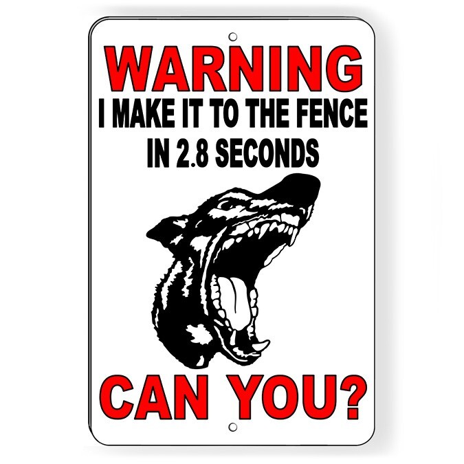 Dog Will Bite Beware Of Dog Metal Sign 8" x 12" Security Attack Keep Out Warning