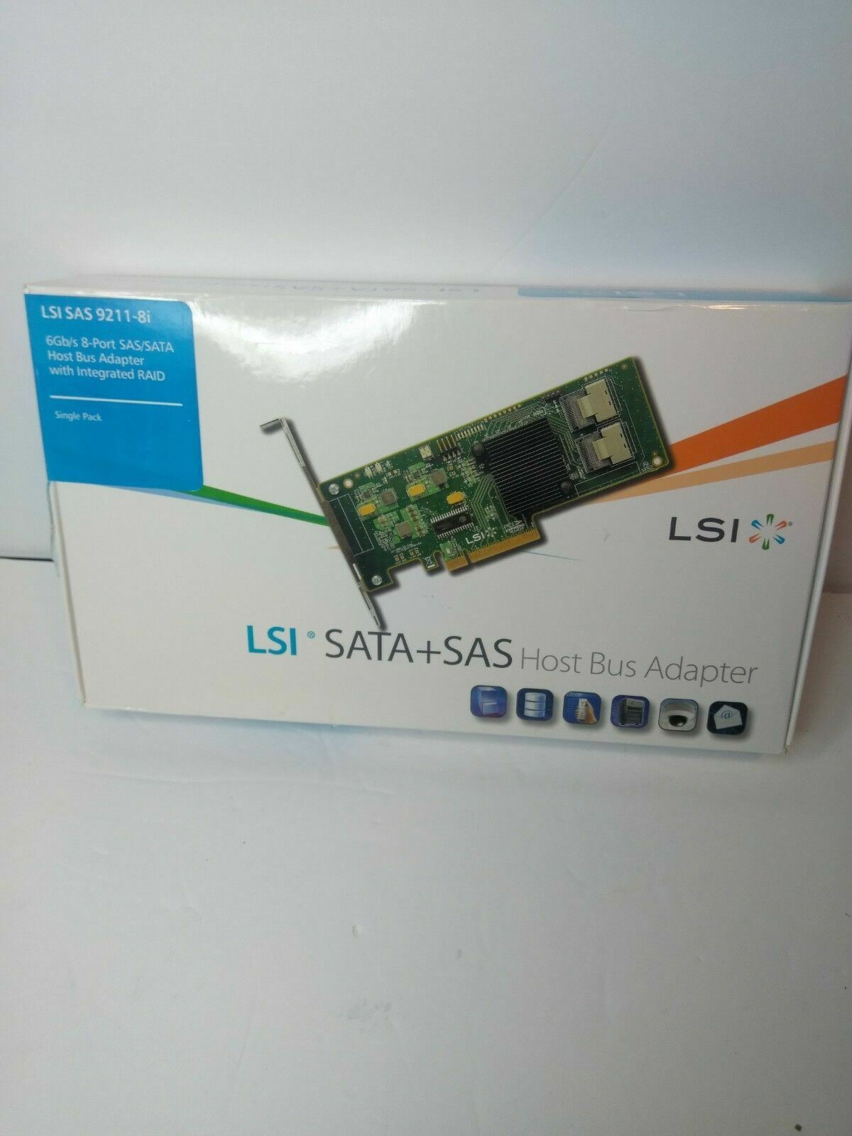 LSI AS 9211-8i SATA+SAS Host Bus Adapter 6GB/s 8-Port Integrated RAID LSI00194