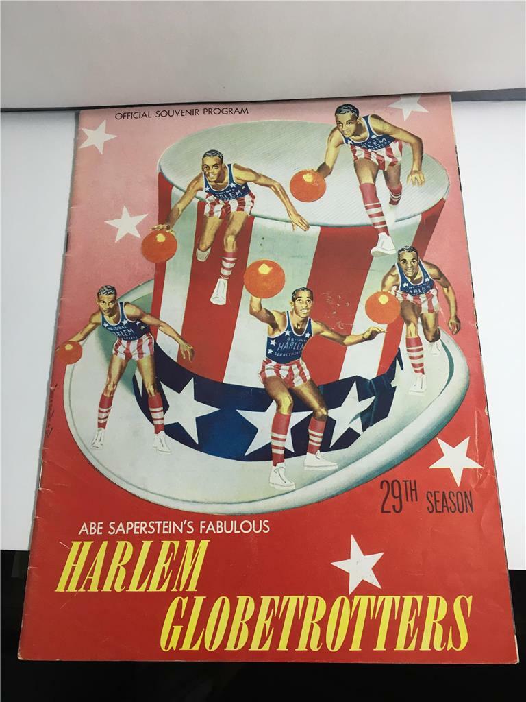 Harlem Globetrottters 29th Season 1955 Souvenir Program Mint Condition Rare