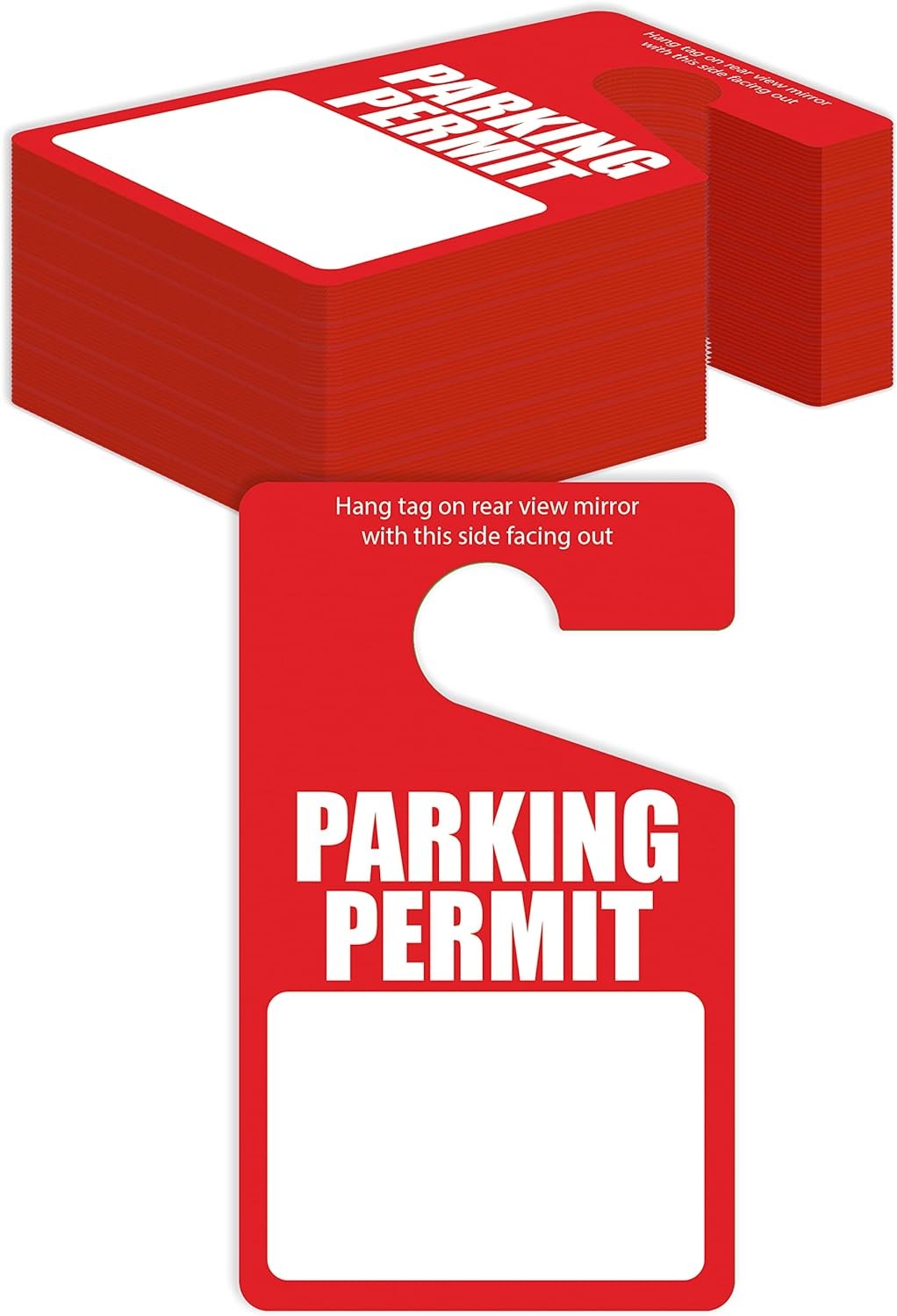 Parking Permit Hang Tags 50 Pack Poly Plastic Parking Placards Temporary Parking