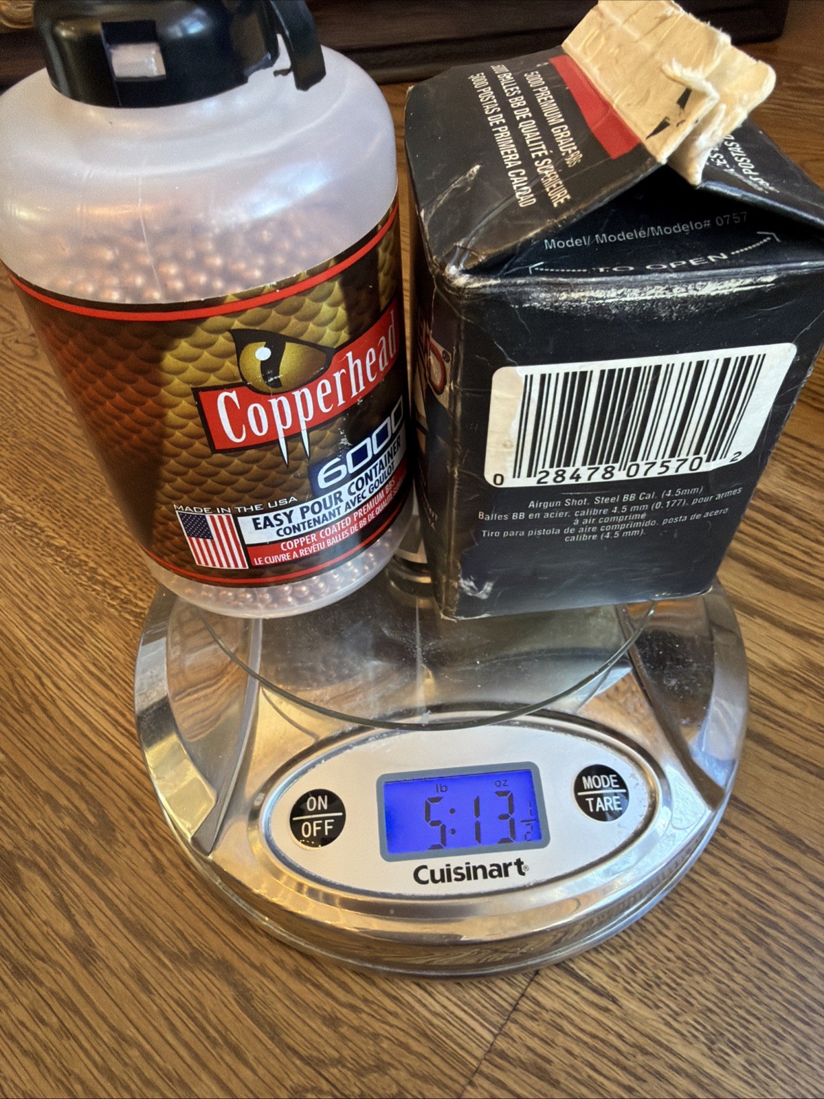 Copperhead BB BB's Open Milk Carton 5000 Count + 6000 Easy Poor Container 5lbs