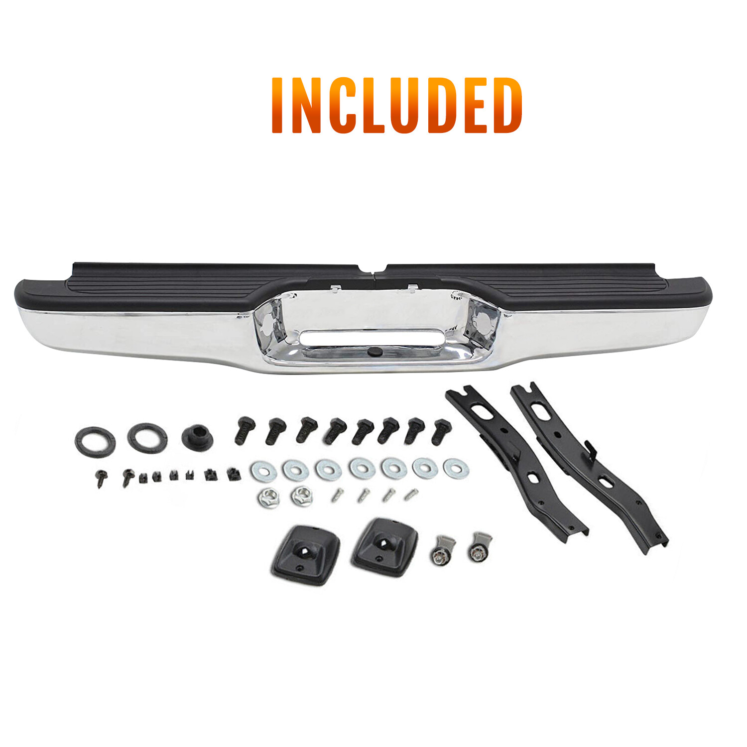 For 1995-2004 Toyota Tacoma Chrome Steel New Rear Step Bumper Assembly