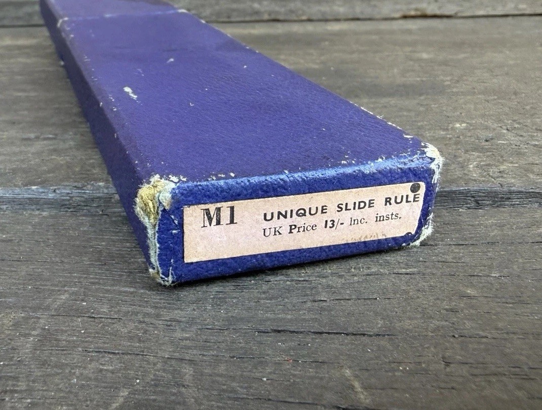 Vintage Unique Log Log Slide Sliding Rule & Case Measuring Drawing Old Tool