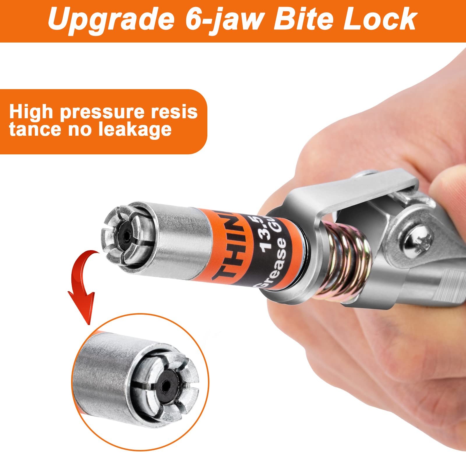 THINKWORK Grease Gun Coupler, 0.53" Tips, Coupler