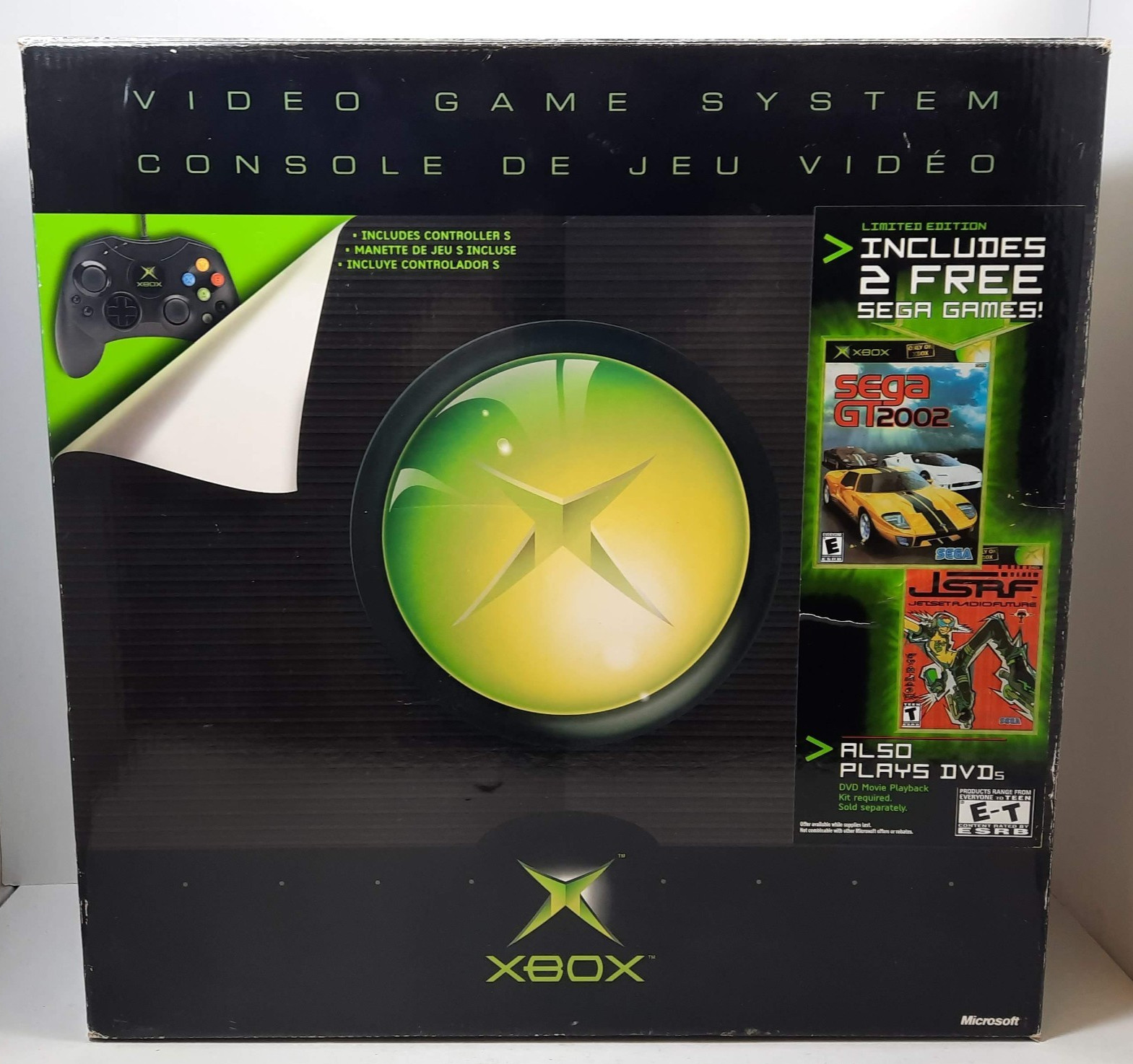 Empty Console Box for Original XBOX SEGA GT Jet Set Radio Bundle