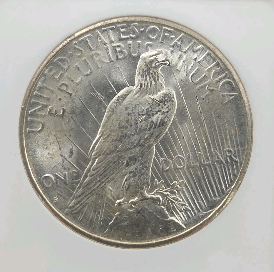 1925-S Peace Dollar $1.00 NGC MS64 RedField.