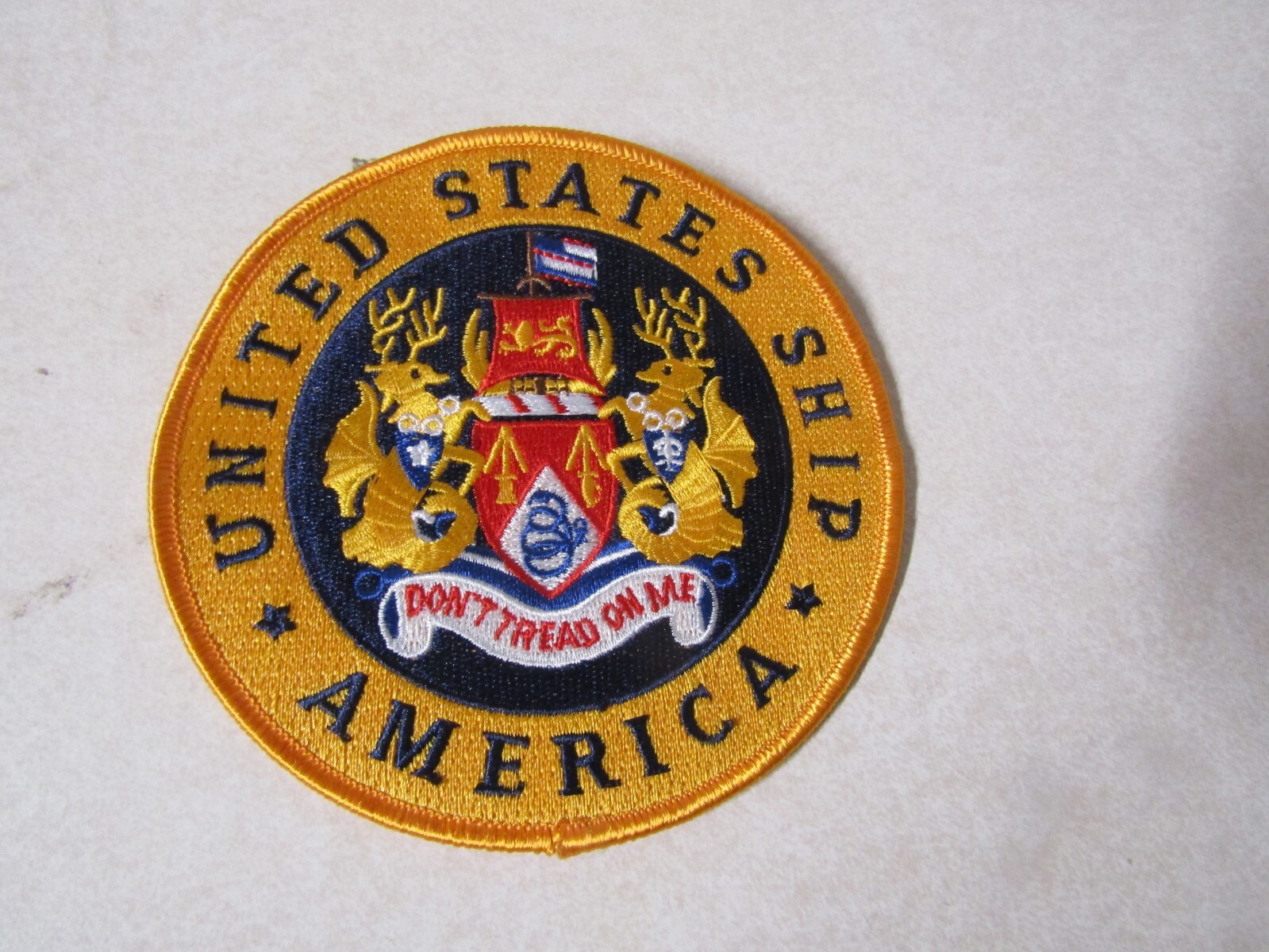 MILITARY PATCH OLDER UNITED STATES SHIP AMERICA DON'T TREAD ON ME