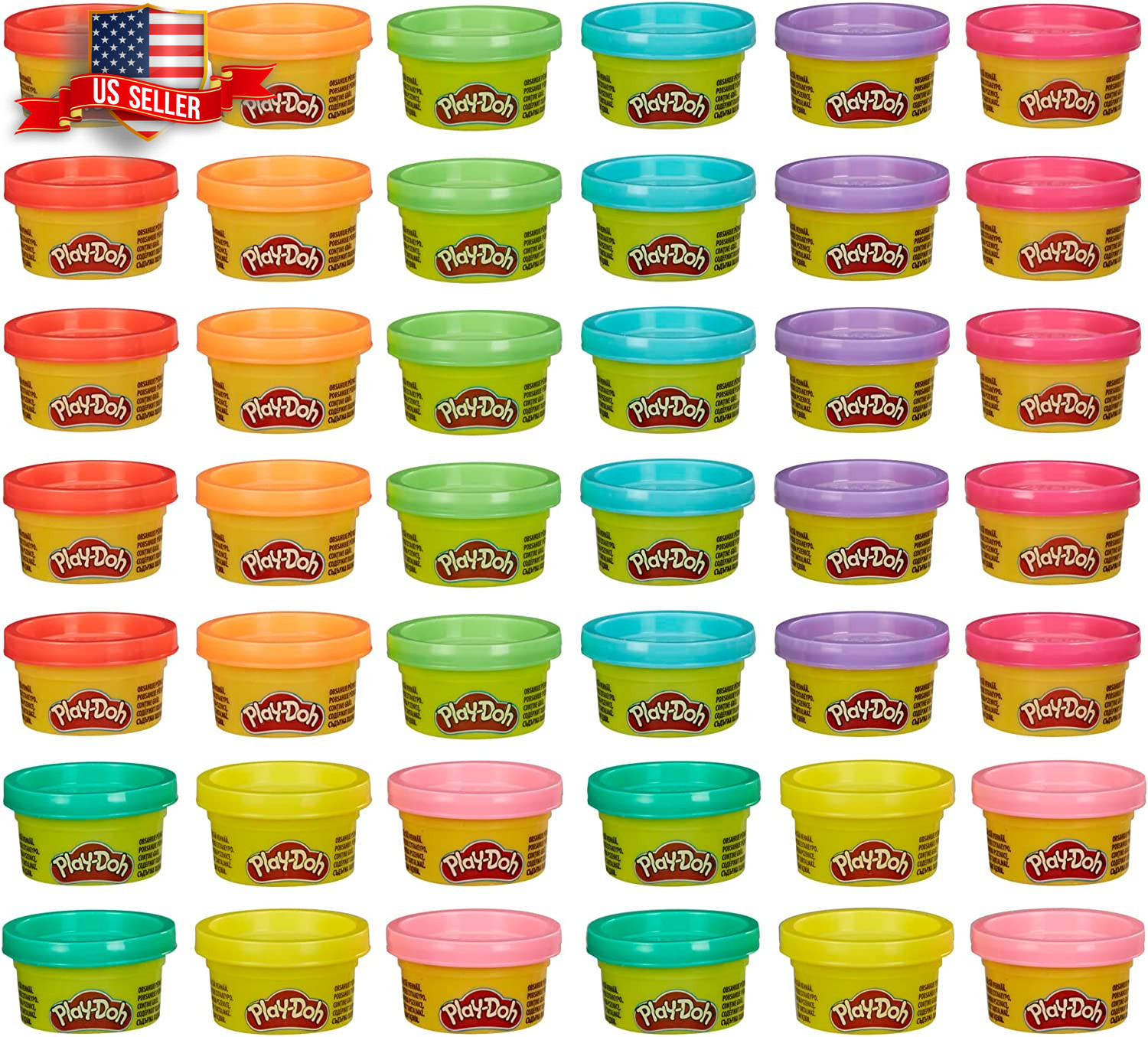 Play Doh 42-Pack 1oz Assorted Colors for Parties & Easter Ages 2+ NEW