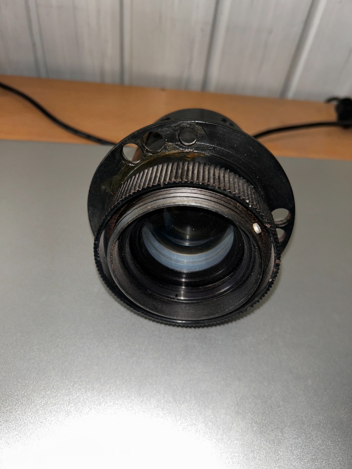 A Soviet-era film projector Objective (optics) from USSR