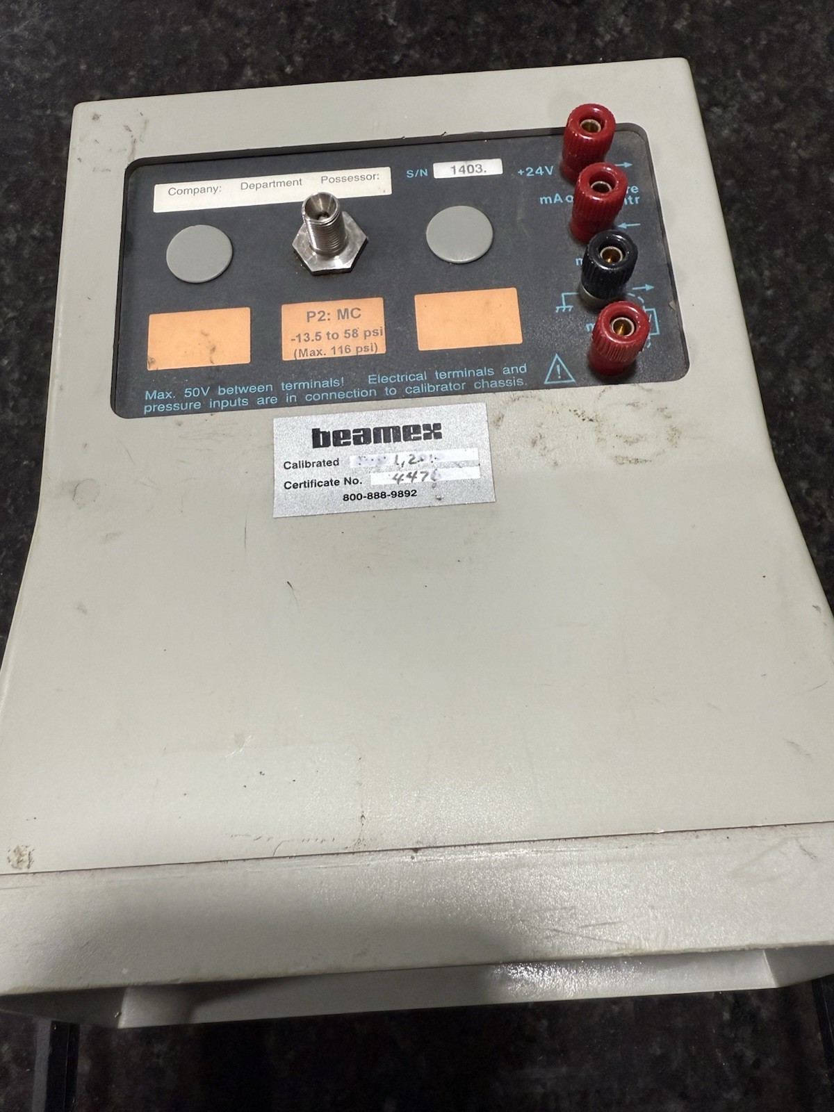 Beamex PC-106 Pressure Calibrator