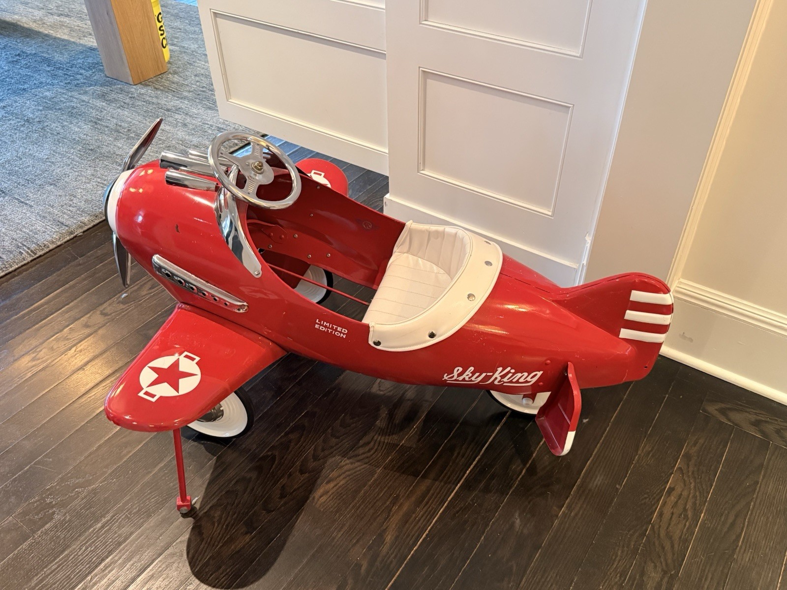 Metal Toy Pedal Cart Sky-King Airplane Limited Edition Collectible
