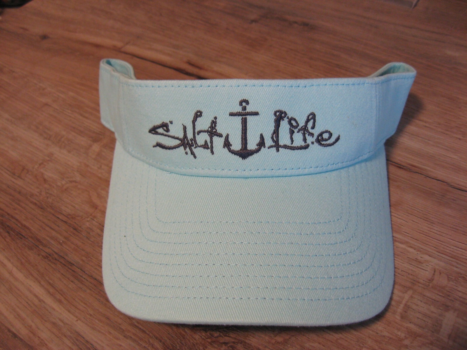 NEW Genuine Salt Life Visor Hat - Aqua Blue With Navy Embroidered - SLG242 OSFM