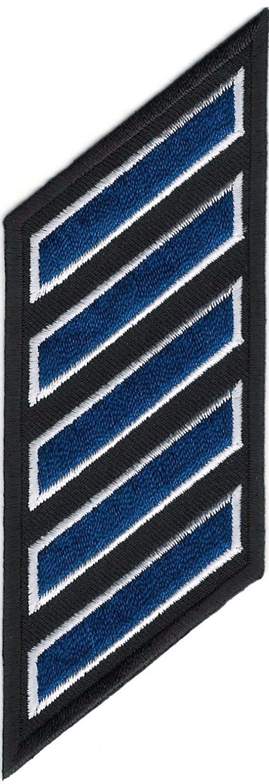 Police 5 Stripe 25 Year Service Stripes Insignia Left Arm Embroidered Patch