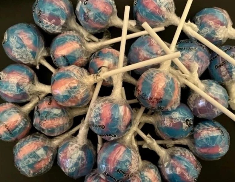 Original Gourmet LARGE Lollipops Suckers COTTON CANDY Flavored Pops- 25 COUNT