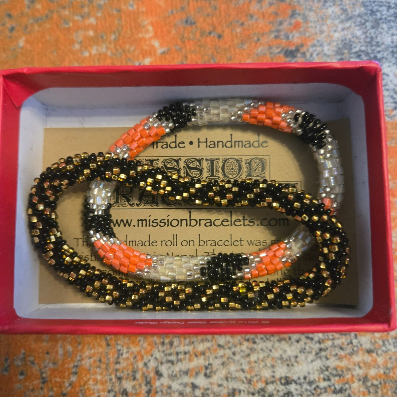 Mission Bracelets Handmade Beaded Bracelets 2-Pieces