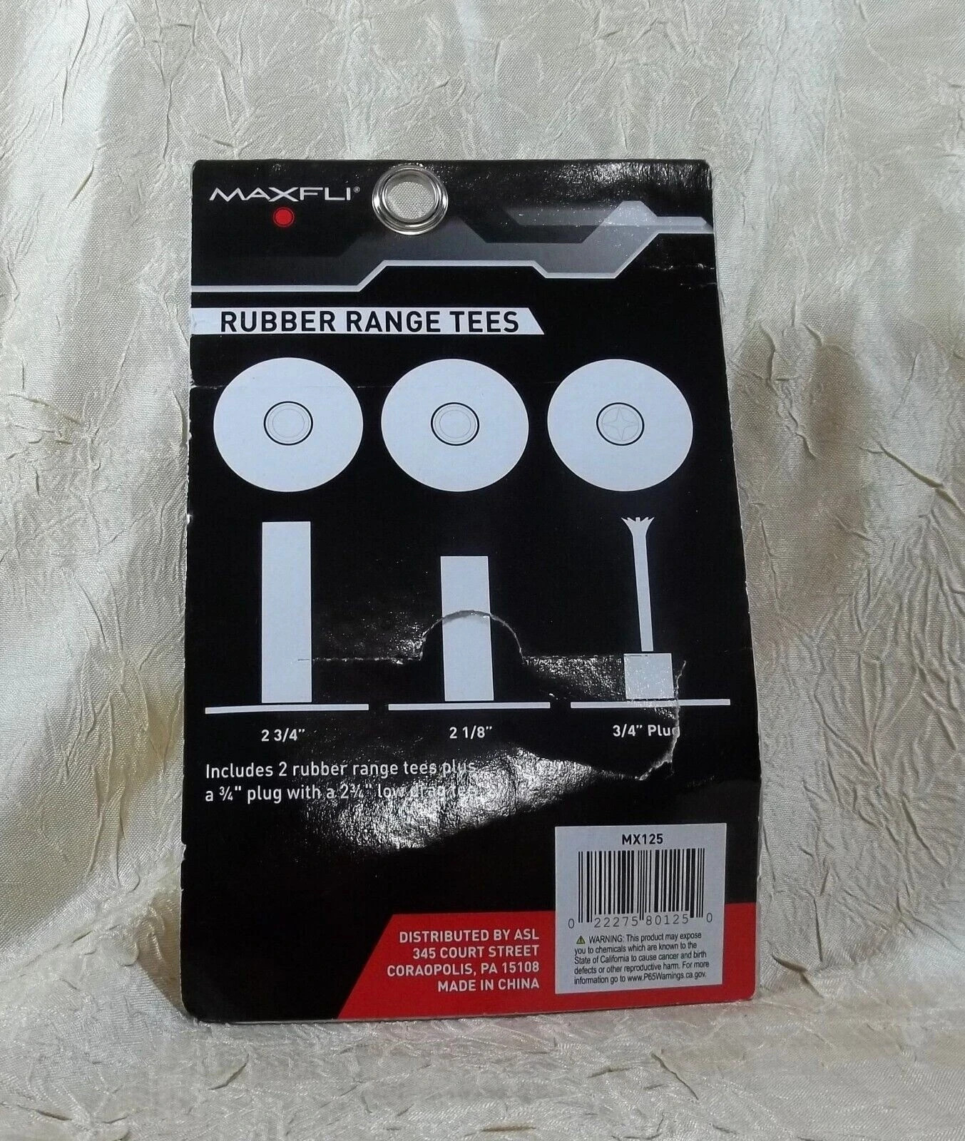 Maxfli Rubber Range Tees MX125 Two Rubber Range Tees & 3/4" Plug New In Package