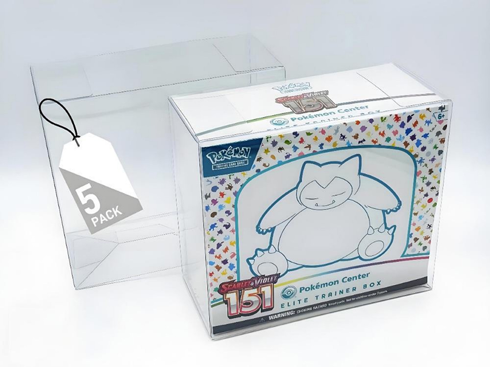 New Plastic Display Case Protector for Pokemon Elite Trainer Box ETB (5 Pack)