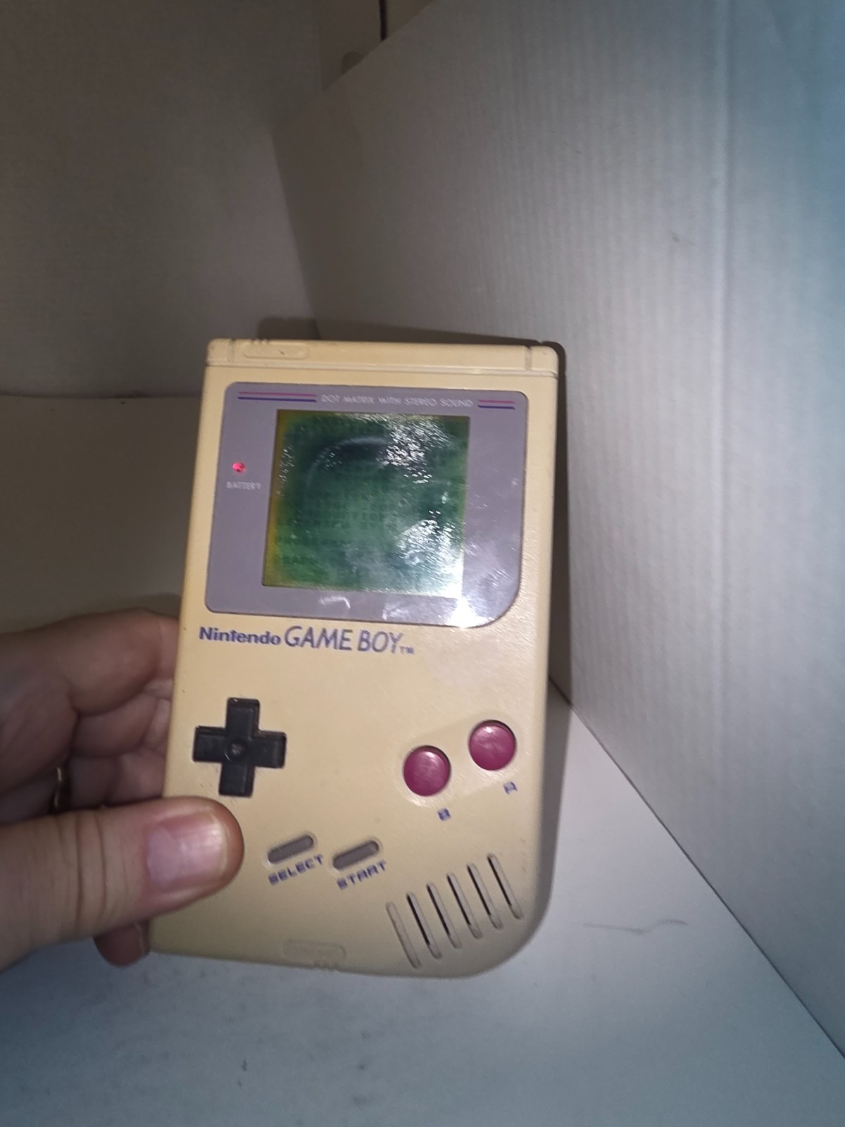 Powers On & works Gameboy Original DMG-01 Console needs new LCD #K5
